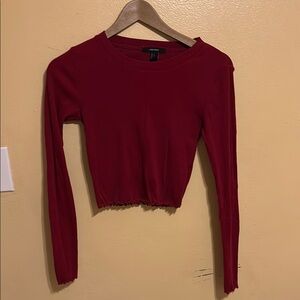 Red Long Sleeve Top